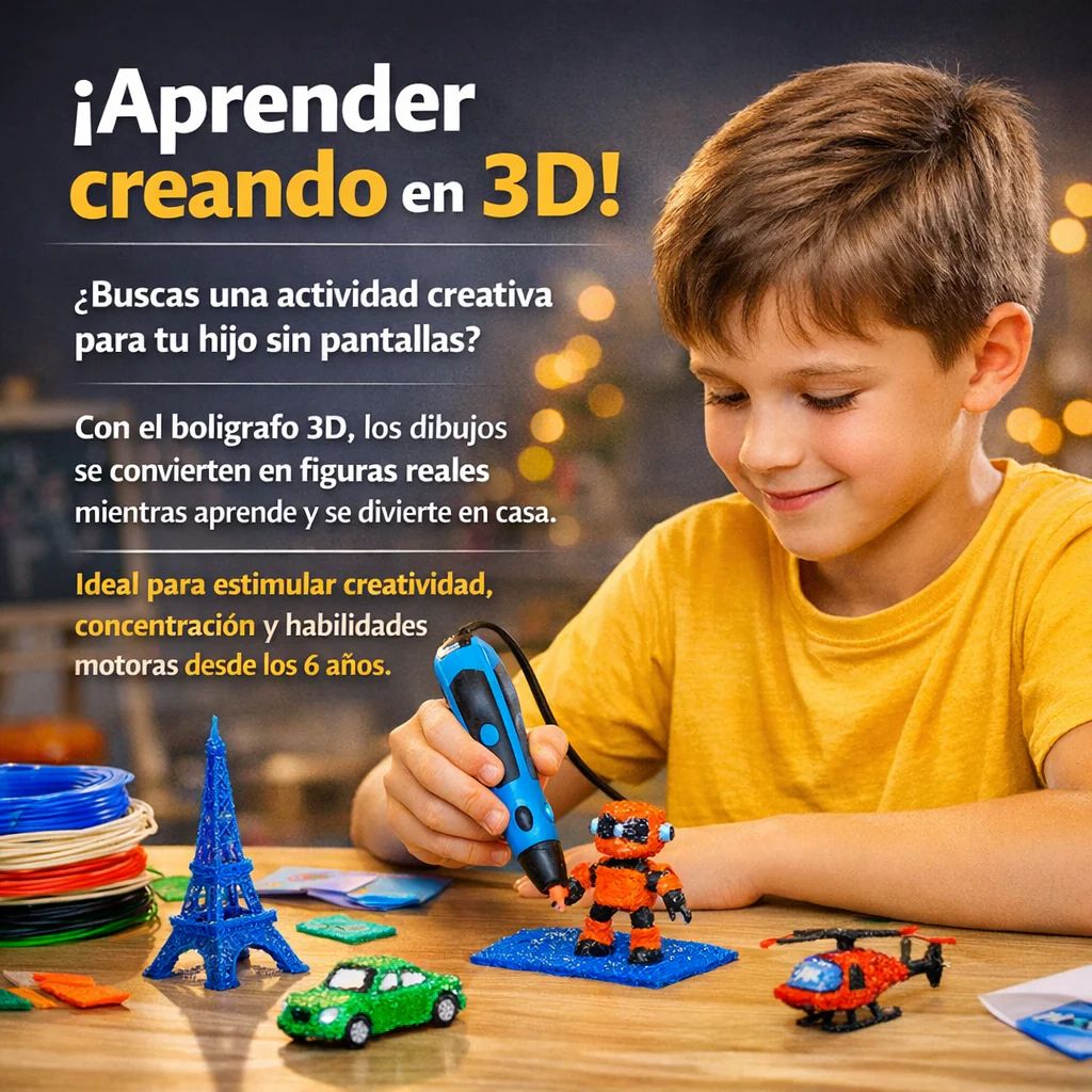 Bolígrafo Impresora 3D + Kit de Filamento de 9 M