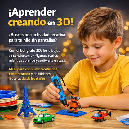 Bolígrafo Impresora 3D + Kit de Filamento de 9 M