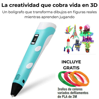 Bolígrafo Impresora 3D + Kit de Filamento de 9 M